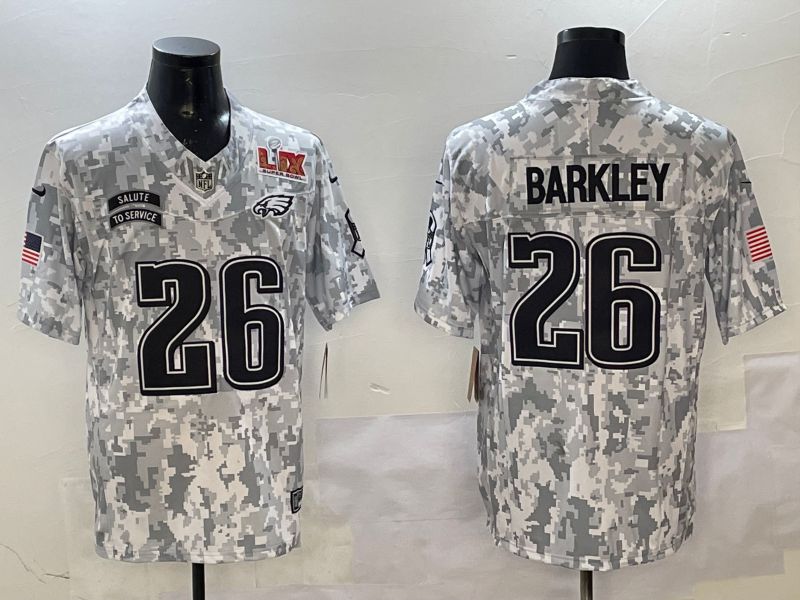 Men Philadelphia Eagles #26 Barkley Camo Nike 2025 Salute to Service Limited NFL Jersey style 5->philadelphia eagles->NFL Jersey